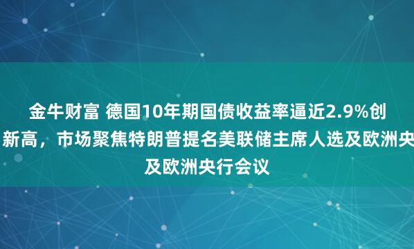 金牛财富 德国10年期国债收益率逼近2.9%创20个月新高，市场聚焦特朗普提名美联储主席人选及欧洲央行会议