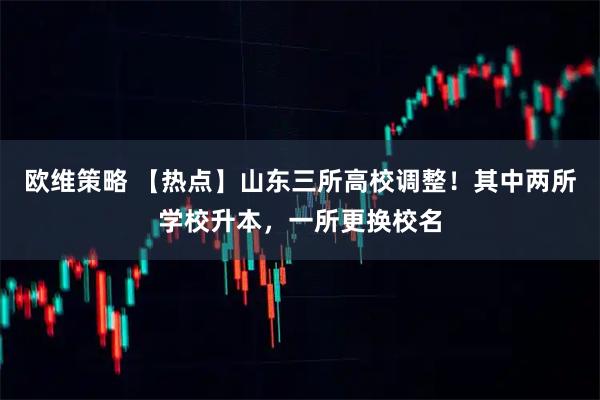欧维策略 【热点】山东三所高校调整！其中两所学校升本，一所更换校名