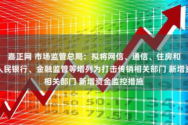 嘉正网 市场监管总局：拟将网信、通信、住房和城乡建设、人民银行、金融监管等增列为打击传销相关部门 新增资金监控措施