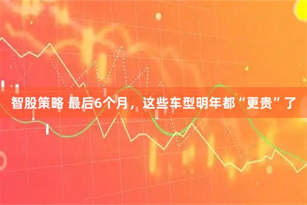 智股策略 最后6个月，这些车型明年都“更贵”了