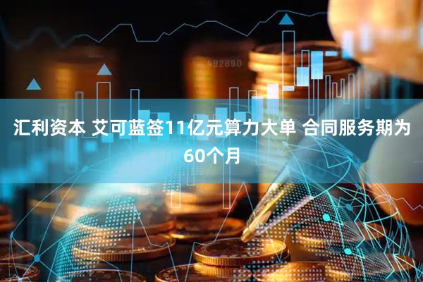 汇利资本 艾可蓝签11亿元算力大单 合同服务期为60个月